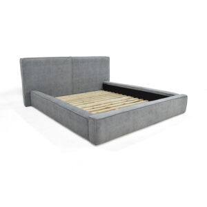 Cama Doble Lennon Tela Gris